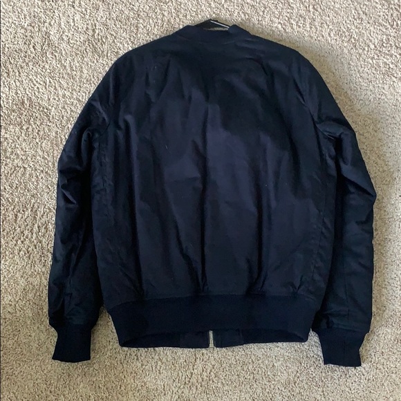 Navy Blue Bomber Jacket - Picture 3 of 5